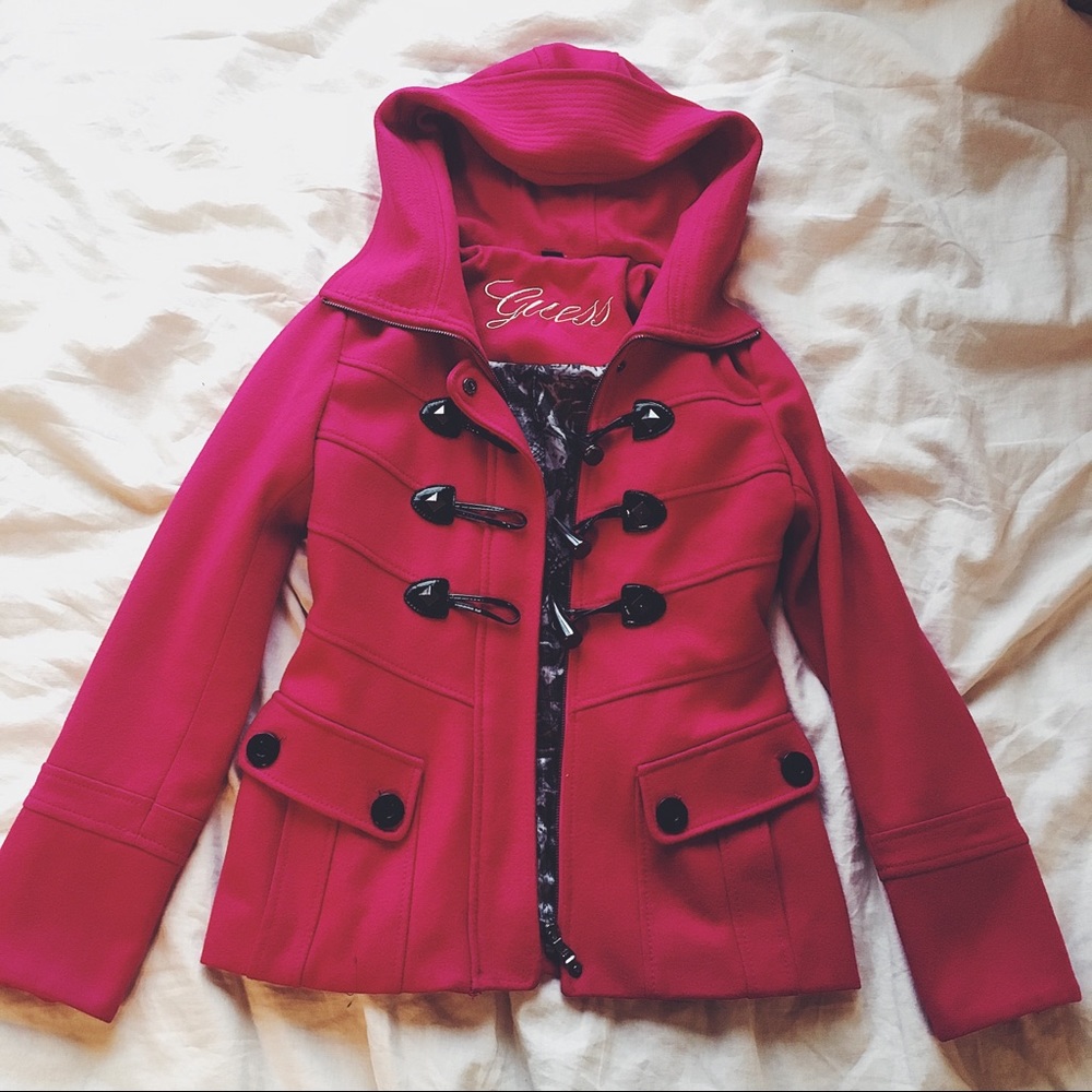 GUESS Hot Pink Peacoat